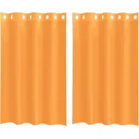 vidaXL Voile Rideaux avec oeillets 2 pcs. Orange 140x175 cm