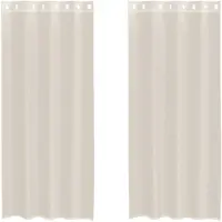 vidaXL Voile Rideaux avec oeillets 2 pcs. Crème 140x245 cm