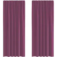 vidaXL Voile Rideaux avec passants 2 pcs. Violet 140x245 cm