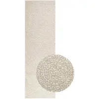 vidaXL Tapis ZIZUR Crème 80x250 cm Aspect jute Intérieur et extérieur