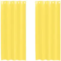 vidaXL Voile Rideaux avec oeillets 2 pcs. Jaune