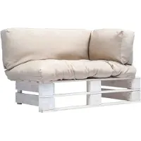 vidaXL Canapé-palette de jardin avec coussins en pin couleur sable