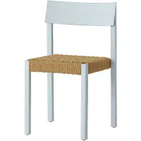 Audo Copenhagen Mauro Chaise de Salle à Manger Linen Blue Oak | Paper Cord