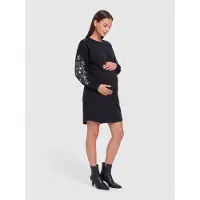 ONLY Maternity Robe 'OLMKobina' noir / blanc
