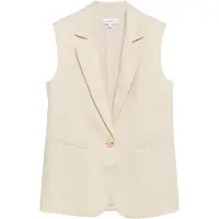 Comma Gilet de costume crème