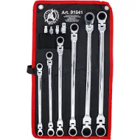 Bgs Jeu de clés articulées à cliquet double (10 mm, 11 mm, 12 mm, 13 mm, 14 mm, 15 mm, 16 mm, 17 mm, 18 mm, 19 mm, 8 mm, 9 mm)