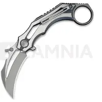 We Knife Cryonix, Blue/Satin Titanium, Stonewash/Satin