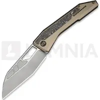 We Knife Couteau pliant Inceptus, Champagne Ti & Aluminum Foil CF, Satin