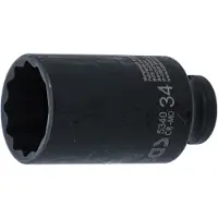 Bgs Douille à choc, douze pans 12,5 mm (1/2") 34 mm (34 mm)