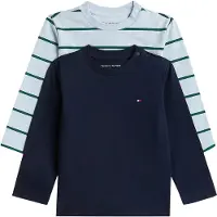 Tommy Hilfiger T-Shirt bleu marine / bleu clair / vert foncé