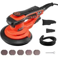 Vevor Ponceuse Excentrique 152 mm 400 W Ponceuse Orbitale sans Balais CA pour Ponçage de Bois