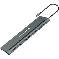 Conceptronic DONN17G station d'accueil Avec fil USB 3.2 Gen 1 (3.1 Gen 1) Type-C Gris