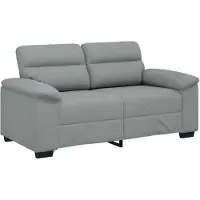 vidaXL Canapé à 2 places gris clair 120 cm tissu