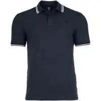 G-Star T-Shirt 'Dunda Slim Stripe' bleu marine / blanc