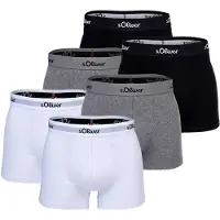 s.Oliver Boxers gris chiné / noir / blanc