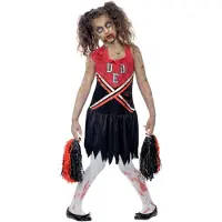 Smiffys Déguisement - Zombie Cheerleader - Doux/Noir - - 7-9 ans (122-134) - Costumes