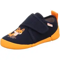 Superfit Chaussure basse 'VENTI' crème / bleu marine / brun foncé / orange