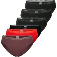 Schiesser Slip ' Modern Multi ' rouge / bordeaux / noir