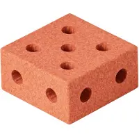 Modu Bloc Carré - 20x20x10 cm - Burnt Orange - - UneTaille - Bloc de Motricité