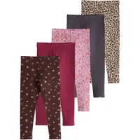 Next Leggings cappuccino / brun foncé / anthracite / rose / bourgogne