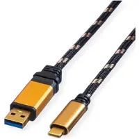 Roline Câble GOLD USB 3.2 Gen 1, connecteur USB A vers USB-C, connecteurs ST/ST, longueur 2 mètres