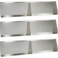 vidaXL Muret de soutènement, 6 pièces, 100 x 12 x 30 cm, acier inoxydable, argenté