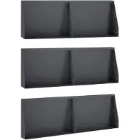 vidaXL Muret de soutènement, 6 pièces, 60 x 12 x 50 cm, acier, anthracite