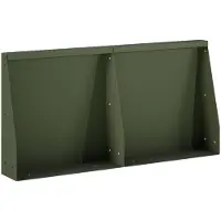 vidaXL Muret de soutènement, 2 pièces, 40 x 12 x 30 cm, acier, vert olive