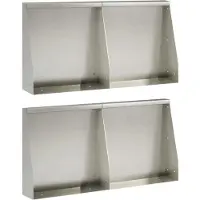 vidaXL Muret de soutènement, 4 pièces, 40 x 12 x 30 cm, acier inoxydable, argenté