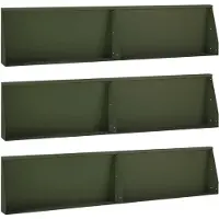 vidaXL Muret de soutènement, 6 pièces, 100 x 12 x 50 cm, acier, vert olive