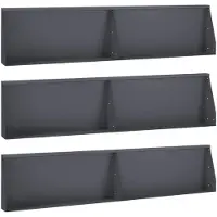 vidaXL Muret de soutènement, 6 pièces, 100 x 12 x 50 cm, acier, anthracite