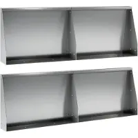 vidaXL Muret de soutènement, 4 pièces, 60 x 12 x 30 cm, acier galvanisé, argenté