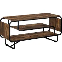 vidaXL Support TV 98 x 36 x 45 cm, bois composite imitation chêne fumé