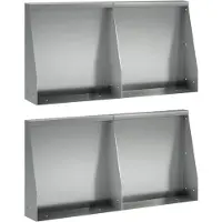 vidaXL Muret de soutènement, 4 pièces, 40 x 12 x 50 cm, acier galvanisé, argenté