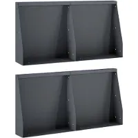 vidaXL Muret de soutènement, 4 pièces, 40 x 12 x 40 cm, acier, anthracite
