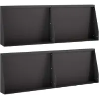 vidaXL Muret de soutènement, 4 pièces, 60 x 12 x 40 cm, acier, noir