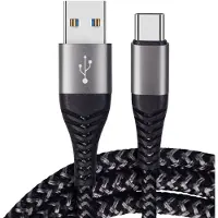 INF Lot de 2 câbles USB-C à charge rapide 60W, cordon USB vers Type-C tressé en nylon 2 m