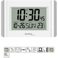 Technoline Horloge murale à quartz WS8002 avec affichage de la température et de la date