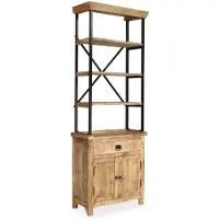 vidaXL Buffet avec étagères en bois massif de manguier 65x30x180 cm