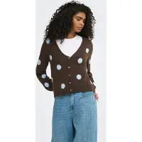 ONLY Cardigan 'ONL Rica' bleu clair / marron