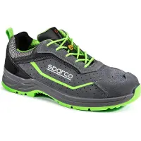 Sparco Chaussures de sécurité 07538GRVF Indy Felix ESD S1PS, noires et vertes, taille 43