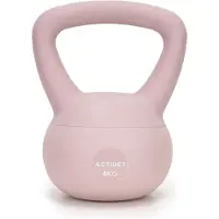 Springos Kettlebell - - 4 kg - Souple - Ergonomique - Rose clair