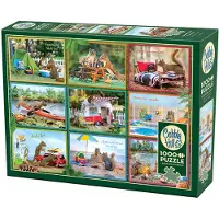 Cobble Hill Puzzle Écureuils en Vacances - 1000 pièces