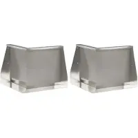 vidaXL Muret de soutènement, 2 pièces, 50 x 50 x 40 cm, acier inoxydable, argenté