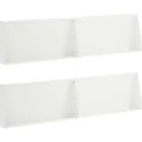 vidaXL Muret de soutènement, 4 pièces, 80 x 12 x 30 cm, acier, blanc