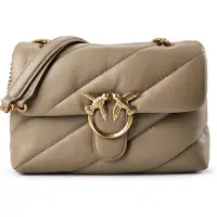 Pinko Love Bag Puff Maxi Quilt nappa gris, Love Birds