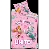 BrandMac Paw Patrol Baby set de linge de lit "Girl Pubs Unite " en rose 100 x 135 cm