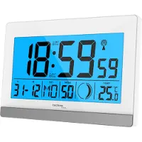 Technoline WS8056 - Réveil radioguidé numérique avec affichage de la température et de la date