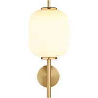 Globo Lighting Applique murale dorée Ewald verre blanc