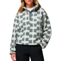 Columbia - Polaire imprimée à col montant demi-pressionné - Helvetia II Printed Cropped Half Snap Sedona Sage Geostack en Nylon - Taille XL - Gris